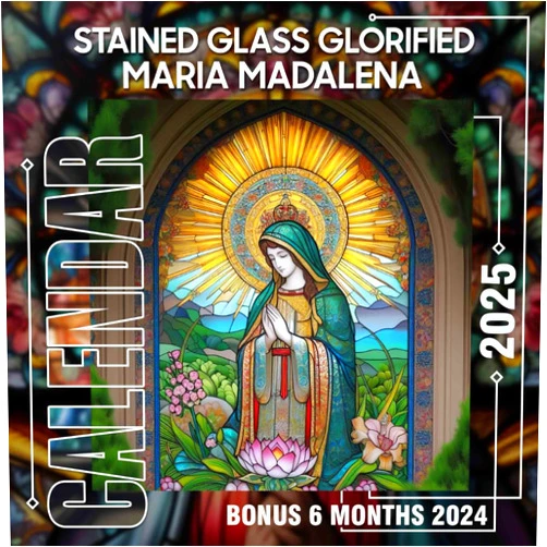 Montgomery Jackson Stained Glass Glorified Maria Madalena Calendar 2025: 18 Months of Artistic Reverence July 2024 to December 2025 Organize with a Large-Sized ... Maria Madalena in Stained Glass Ideal Gifts