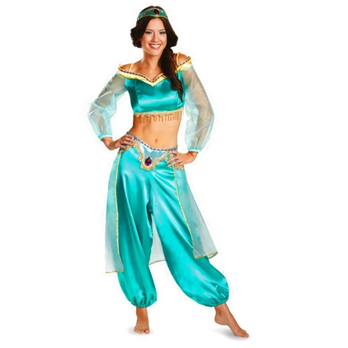 Disguise Disney Aladdin Jasmine Sassy Prestige Costume, Official Womens Jasmine Costume
