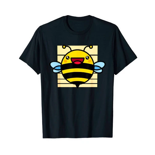 Bienenkönigin Bienenvolk, lustige Sprüche Funny bee with smile on the face - beekeeping bee grower T-Shirt