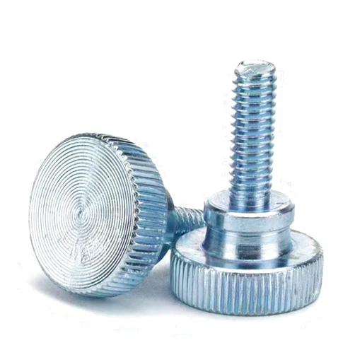 Generic M6-1.0 x 30mm Znic Plated Flat Knurled Head Fully Threaded Thumb Screws Bolts Fastener,Threaded Knurled Grip Knobs Thumb Screw,Vesa Screws, Monitor Mount Screws for TV and Monitor Mount,6 Pcs