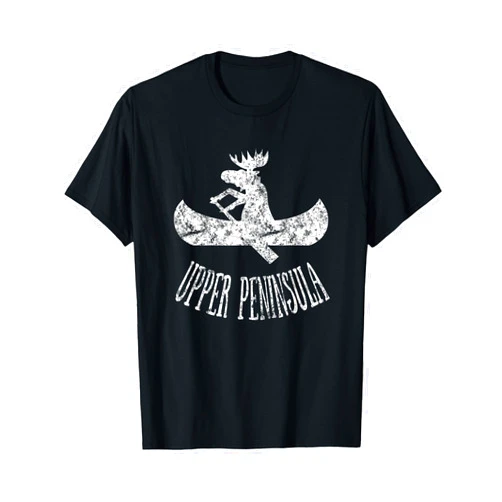 Mudrock Moose State Tees Yooper Moose Shirt Upper Peninsula Moose Canoe Gift T-Shirt