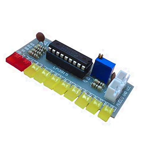 Srutueo LM3915 Audio Level Indicator DIY Kit 10 Led Sound Audio Spectrum Analyzer Level Indicator Kit Electoronics Soldering, 204340