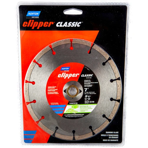 Norton Diamond Wheel Tile Saw Blade, Clipper Classic Diamond Cutting Wheel, Segmented Rim Type 01, 7