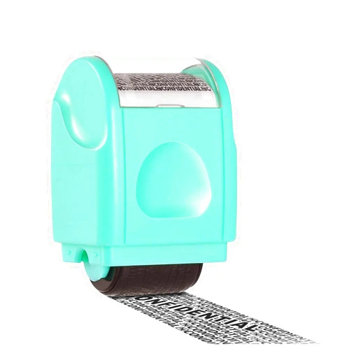 WAFJAMF Guard Your ID Identity Protection Security Prevention Stamp ID Theft Roller Stamp(Light Green)