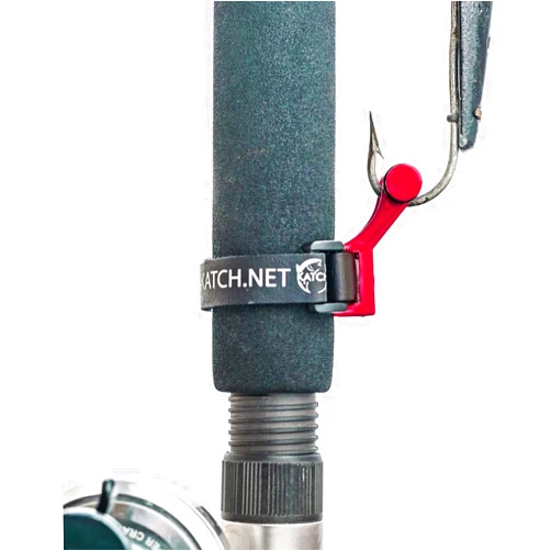 KATCH Hook Keeper for Fishing Rod: Regular & Mini Sizes - Secure Lure & Accessory Holder (Red, Regular)
