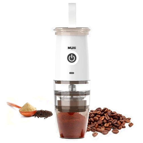 Mulli Update Portable Burr Coffee Grinder,Electric/Manual 2-in-1 Cafe Grind, Adjustable Burr Mill with 5 Precise Grind Setting for Drip/Espresso/PourOver