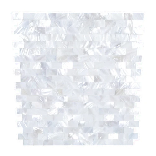 Reovatile 10 - Sheet Peel and Stick Mother of pear Backsplash Shell Mosaic, Stick on Backsplash for Kitchen, Bathroom, Bedroom (White, 12