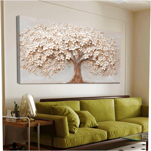 TQJ YILUFA ART Canvas Wall Art Decor Prints Oversized Wall Art Pictures for Living Room Tree of Life Wall Art Decor Canvas Art Wall Decor Modern Large White Wall Art Prints Artwork for Walls Bedroom Office Decor 29