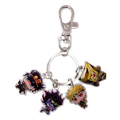 JoJo's Bizarre Adventure: Jotaro and Dio Group Metal Keychain