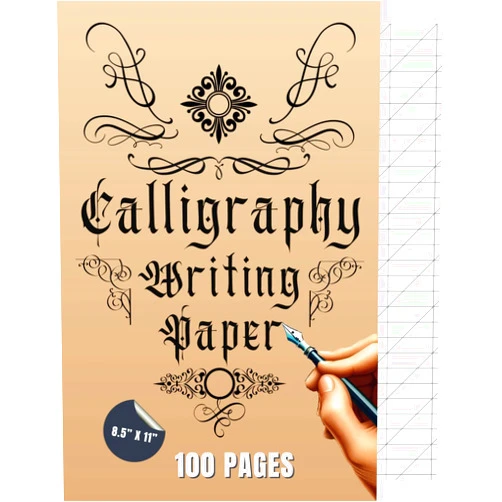 Vividy Calligraphy Writing Paper: Calligraphy Practice Paper 100 Sheet Pages, workbook For Lettering Artist , Beginners