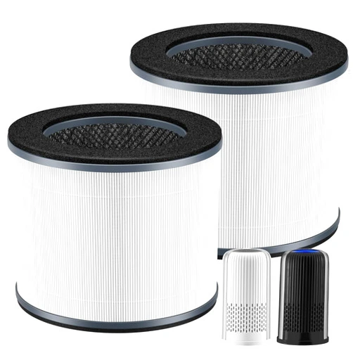 Isinlive AP-T10FL Replacement Filter for HoMedics AP-T10-BK and AP-T10-WT Air Purifie-r, 360-Degree H13 True HEPA AP-T10 Filter, 2 Pack