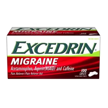 Excedrin Migraine Pain Relief Caplets for Migraine Relief, 100 Count
