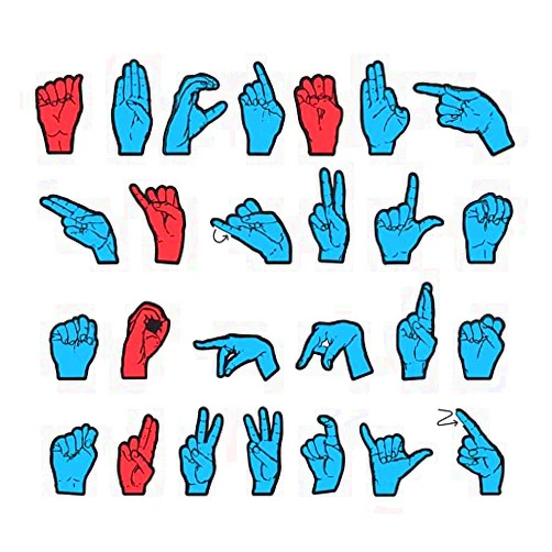 212 Main Creativity Street Wonderfoam Magnetic Sign Language Letters - 2 Each
