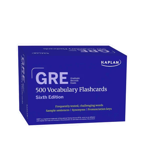 Kaplan Test Prep GRE Vocabulary Flashcards, Sixth Edition + Online Access to Review Your Cards, a Practice Test, and Video Tutorials (Kaplan Test Prep)