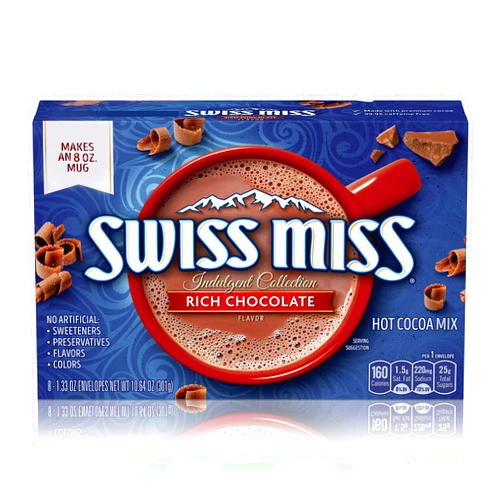 Swiss Miss Indulgent Collection Rich Chocolate Flavor Hot Cocoa Mix , (8) 1.33 Ounce Envelopes