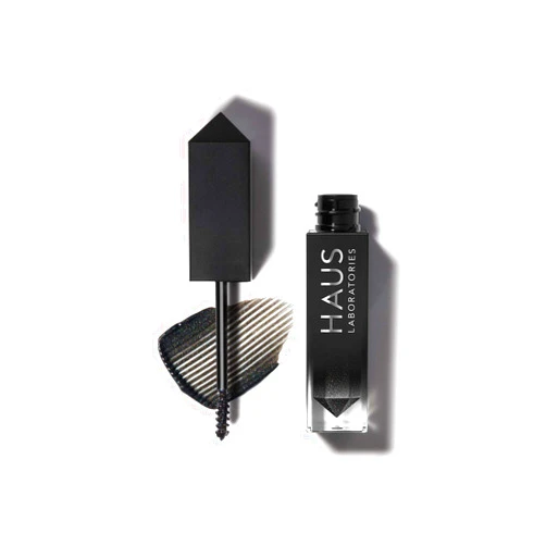 HAUS LABORATORIES By Lady Gaga: RISQUÉ BROW & LASH SPARKLE TOPPER, Brow Gel & Mascara in Black Sparkle, Long Lasting & Buildable Eye Makeup, Vegan & Cruelty-Free, 0.10 Fl. Oz