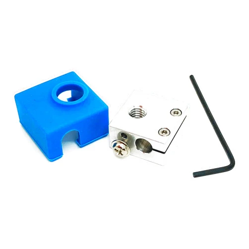 Micro-Swiss Microswiss Heater Block Upgrade with Silicone Sock for CR10 / Ender 2 / Ender 3 / ANET A8 Printers MK7, MK8, MK9 Hotends