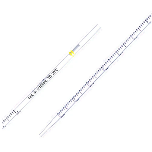 PEKYBIO Polystyrene Serological Pipettes Individually Wrapped Sterile Plastic Graduated Pipette 1ml, Pack of 100