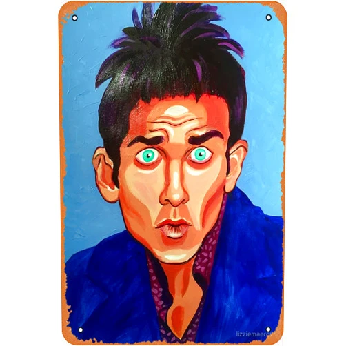 Yzixulet Zoolander Blue Steel Poster Metal Tin Sign Vintage 8x12 Inch