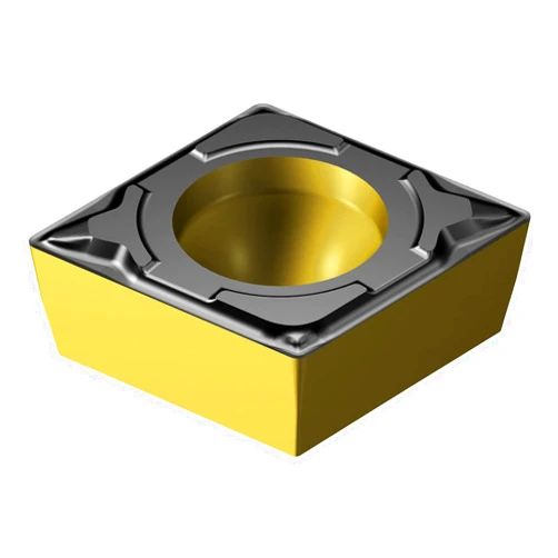 Sandvik Coromant, ANSI: CCMT 3(2.5)1-PF 4425 / ISO: CCMT 09 T3 04-PF 4425, 2 Cutting Edges, Grade 4425, App: Steel, Cast Iron, CoroTurn® 107 Insert for Turning (Pack of 10)