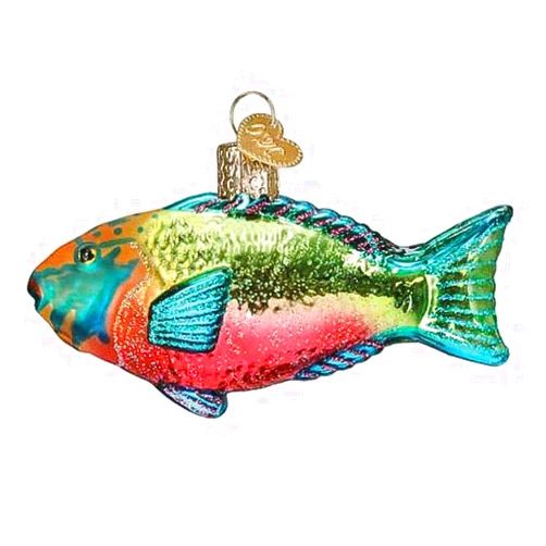 Old World Christmas Parrotfish Glass Hanging Ornament