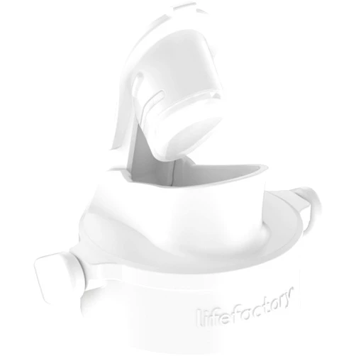Lifefactory Active Flip Cap Accessory for 12-Ounce, 16-Ounce, and 22-Ounce Glass Bottles, Optic White, 1 EA