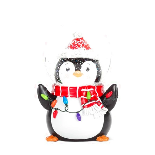 Abbott Collection Penguin Head in Snow Globe (5