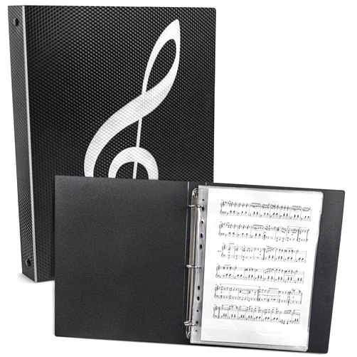 Tutata Sheet Music Folder, Letter Size Music Binder, 80 Pages Capacity, Writable Choir Folder, Fit 8.5 x 11 Paper, Black