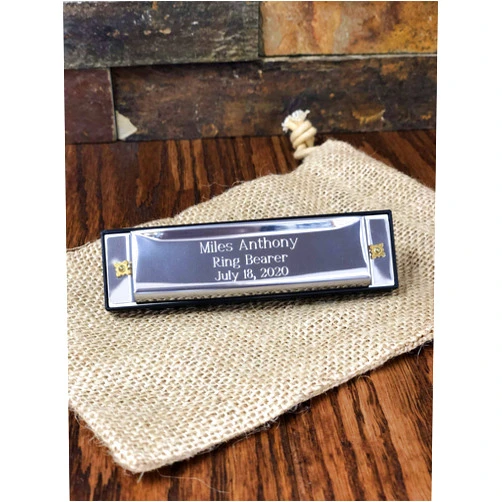 Donebetter Custom Engraved Personalized Stainless Steel Playing Harmonica
