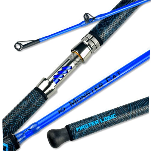 MASTER LOGIC Monster Catfish Fishing Rod - 7' Medium Heavy, 1-Piece Glow in Dark Casting Rod, S-Glass & Carbon Graphite Blend, Durable EVA Foam Super Grip, Catfish Pole for Night Fishing