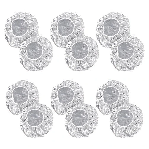DIVINA VITAE 12 Pcs Disposable Aluminum Hair Cap Heat Cap for Deep Conditioning Aluminum Foil Hat Hair Treatment Processing Caps Deep Conditioning Hair Cap Disposable Shower Caps Hair Dye Cap for Home Salon Use