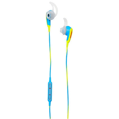 Bose SoundSport in-Ear Headphones for Apple Devices – Neon Blue, Sweat-Resistant, Inline Mic/Remote (Renewed)