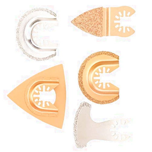 LEILUO Oscillating Multi Tool Blades 5 Pack Diamond Multitool Blades for Grout Removal Fit DeWalt Milwaukee Makita Ryobi and More
