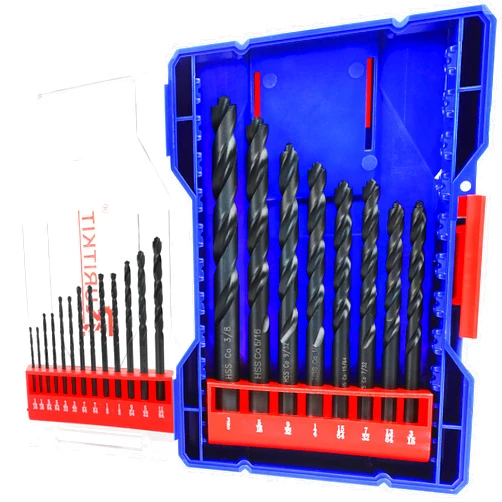RURITKIT RURUTKIT 21Pcs M35 Cobalt Drill Bit Set for Hard Metal and Steel, 1/16