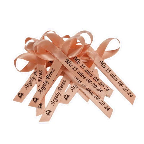 Amy's Bubbling Boutique Personalized Ribbons for Bridal Shower Wedding Party Favors or Baby Birthday Bows Bapitsm Christening - Cut or Assembled Bows Custom Ribbon