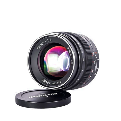 Brightin star 50mm F1.4 Manual Focus Prime Lens for Fujifilm XF-Mount Mirrorless Cameras - APS-C MF Large Aperture Standard Fixed Lens, Fit for XT5, XT4, XT30, XPRO3/2, XT200, XS-10, XA7, XE4/2, XH1/2