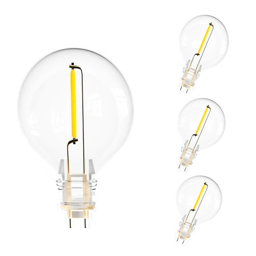 addlon 4 Pack G40 Replacement LED Light Bulbs, 1W E12 Shatterproof Globe Bulb, 1.5 Inch Dimmable Warm Light Bulbs for Outdoor String Lights, Retro Style Indoor Outdoor Patio Decor