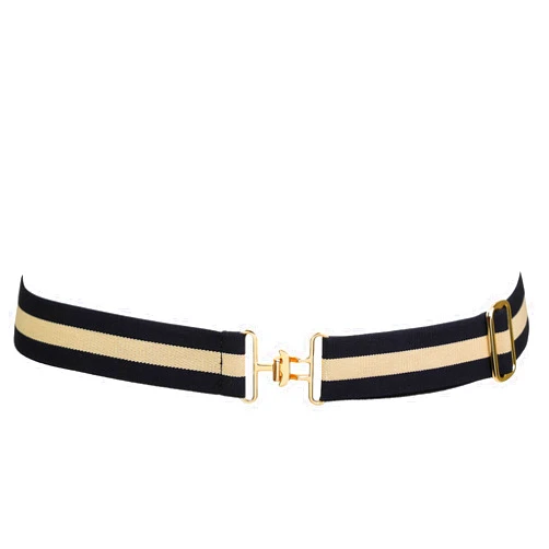 Kastel Denmark Adjustable Striped Belts with Gold Accents | Athletic Belts for Equestrian and Golf