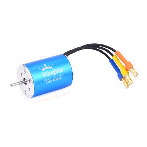 KingVal Replacement 2430 7200KV Waterproof Sensorless Brushless Motor Shaft 2mm Compatible with 1/16 1/18 RC Car
