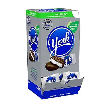 YORK Dark Chocolate Peppermint Patties Candy, Gluten Free, 84 oz Bulk Box (175 Pieces)