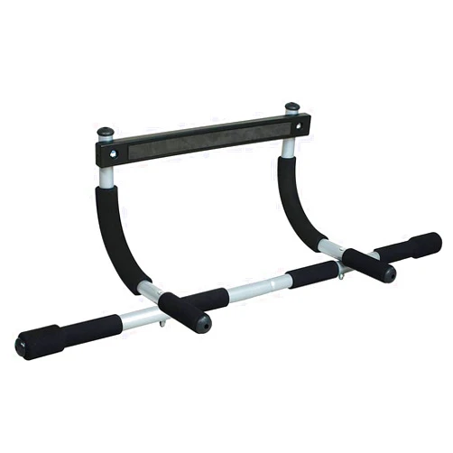 Iron Gym Pull-Up Bar - Total Upper Body Workout Bar for Doorway, Adjustable Width Locking, No Screws Portable Door Frame Horizontal Chin-up Bar, Fitness Exercise