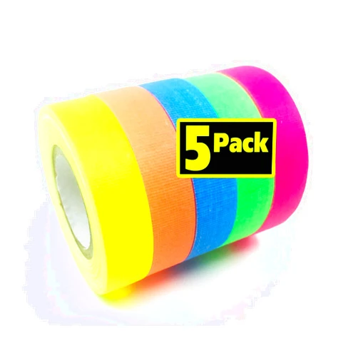 Gaffer Power Spike Tape | USA Made Gaffer Tape | 5 Bright Colors | No Residue | Marking | Labelling | Weather Resistant | Better Than Duct Tape