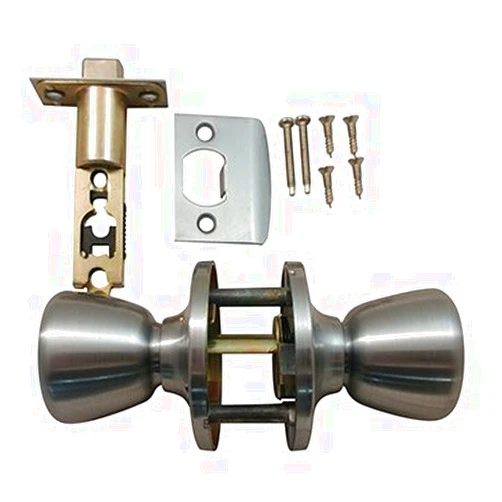 MI MADOL IMPORTS, LLC MADOL Passage Hall-Door, Closet Knob with Adjustable Latch, Satin Chrome [201SC] Similar to Kwikset Chapa para Puerta de Corredor, Adjustable