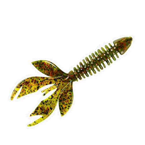Yum Lures YUM Wooly Hawgtail and Hawgcraw Soft Plastic Creature Bait Fishing Lure - Excellent Bait for Flipping and Pitching, 7 per Pack