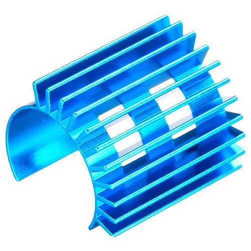 Tamiya 300054571 TT-02 Anodised Aluminium Motor Heatsink, Blue anodised