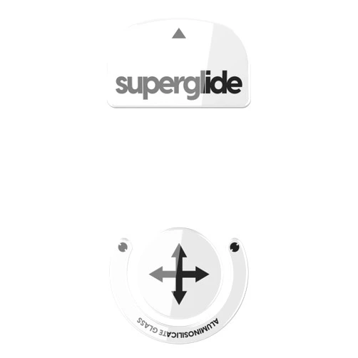 Pulsar Gaming Gears Superglide Glass Mouse Skates for Logitech G Pro X Superlight (Type-S, White) - Ultra Smooth Glide, Polished Round Edge, Compatible with G Pro Superlight 2, Superlight Mouse Skates
