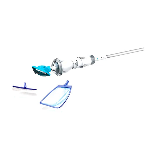 Kokido EV02CBX/KIT/US Telsa 2 100 Watt Rechargeable Handheld Pool Vacuum Sweeper Kit with Leaf Skimmer and Wall Brush for Small Swimming Pools