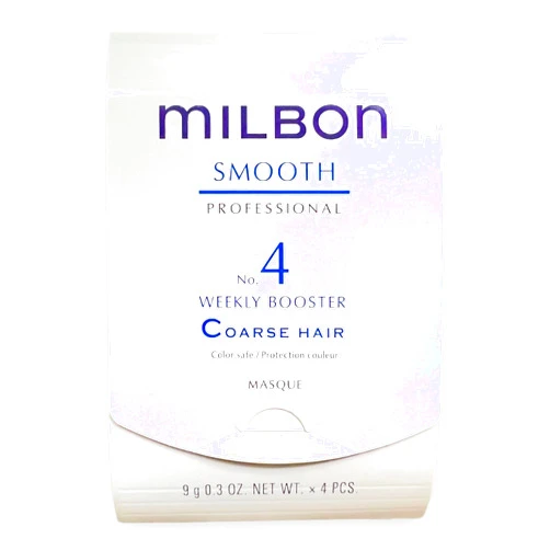 Milbon Smooth No 4 Weekly Booster - Coarse Hair, 4 x 0.3 oz