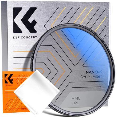 K&F Concept 49mm Circular Polarizer Filter Ultra-Slim 18 Multi-Coated Optical Glass Circular Polarizing Filter for Camera Lenses with Cleaning Cloth (K Series)