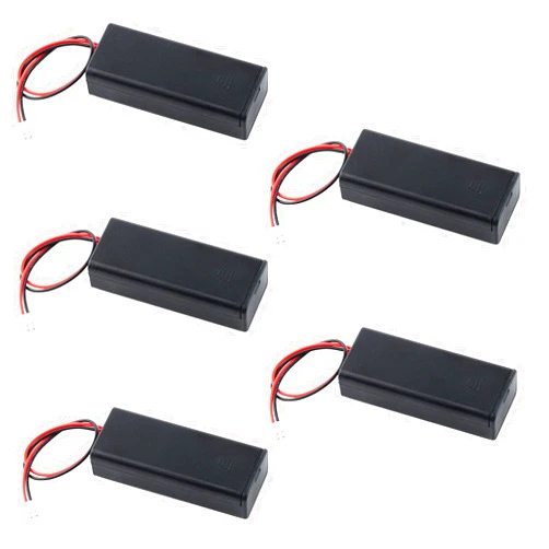 Geekstory Battery Holder - 5 PCS 3V AAA Battery Case Cover Storage Box with ON/Off Switch and Wire Leads PH2.0 JST Connector Male for BBC Micro:bit Arduino